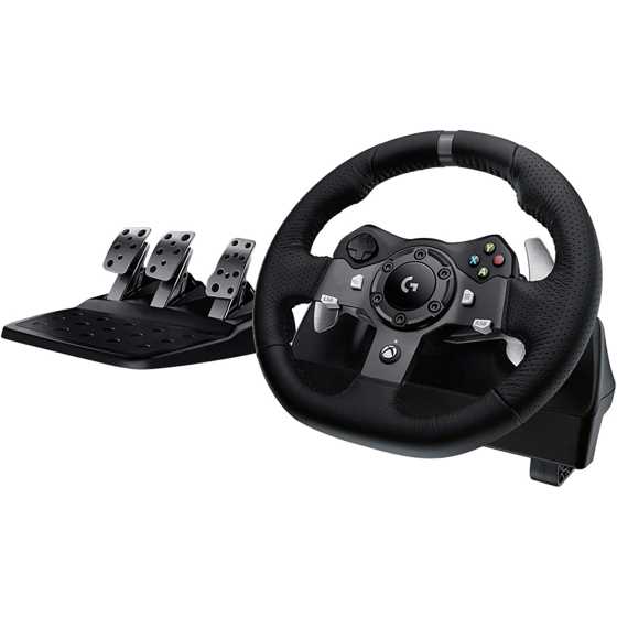 Logitech G920 Driving Force Volant de Course avec Pédales Xbox Series X|S, Xbox One, PC - Noir