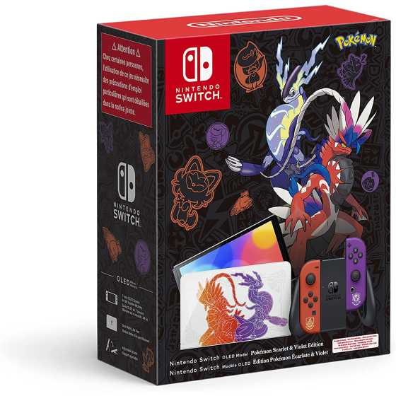 Console Nintendo Switch Modèle OLED - Edition Pokémon Ecarlate et Pokémon Violet